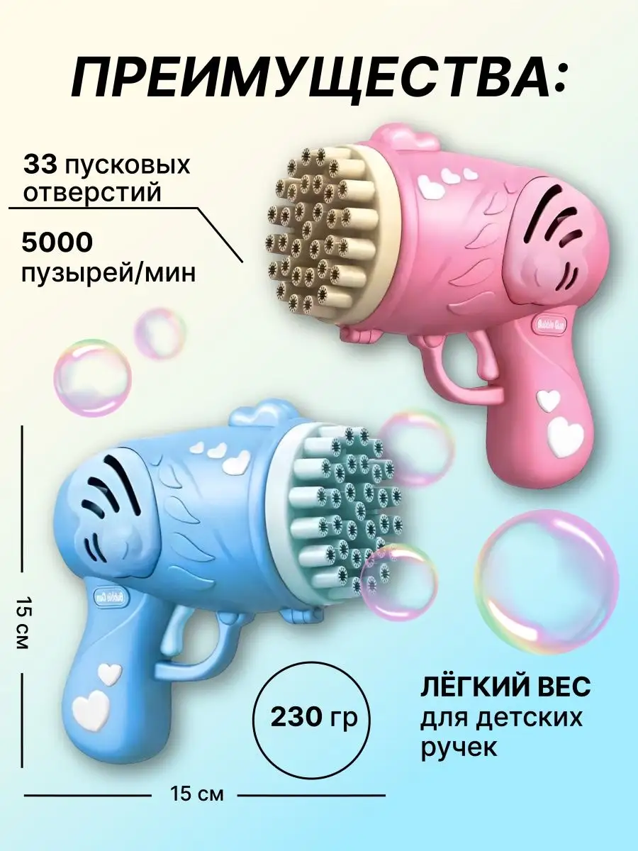 Развивающие мыльные пузыри пистолет Мыльное счастье 160217995 купить в  интернет-магазине Wildberries