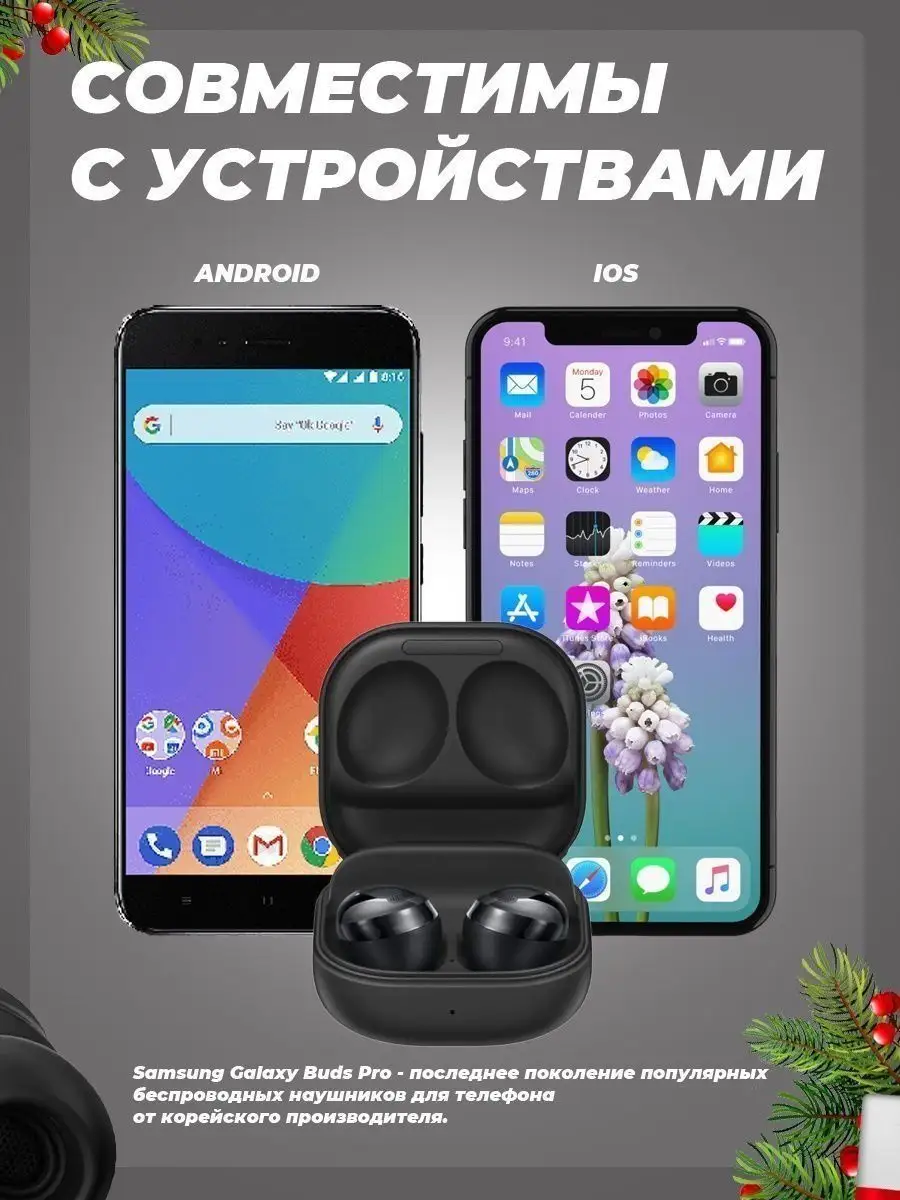 Наушники беспроводные samsung galaxy Buds pro для телефона Vivo 160220044  купить за 1 767 ₽ в интернет-магазине Wildberries