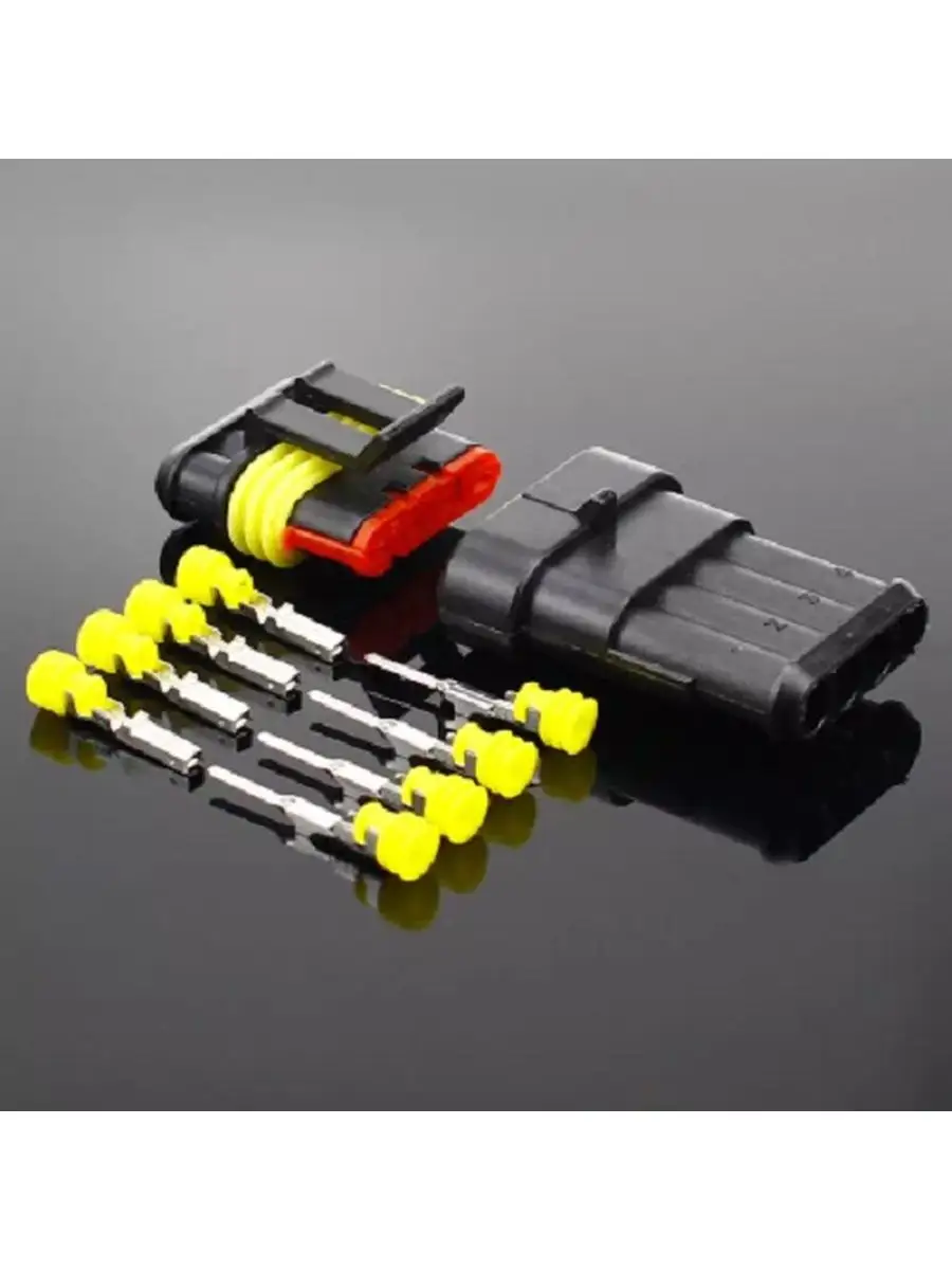 Разъём герметичный 4 контакта, 4pin