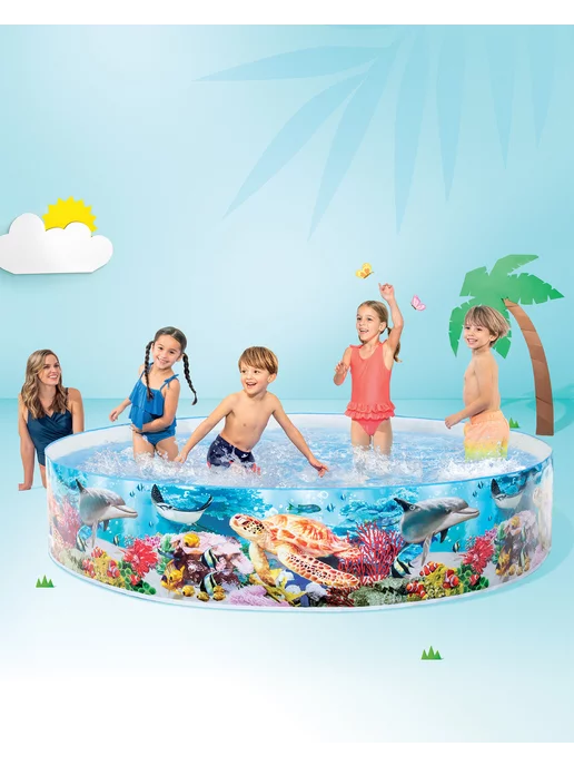 Intex Development Company Inc. Бассейн детский с жетсткой стенкой Intex 58472 размер 244х46, 244x46, фото 3