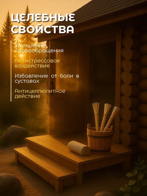 ToP&ChiK Веник для бани и сауны бамбуковый для массажа, вариант, фото 4