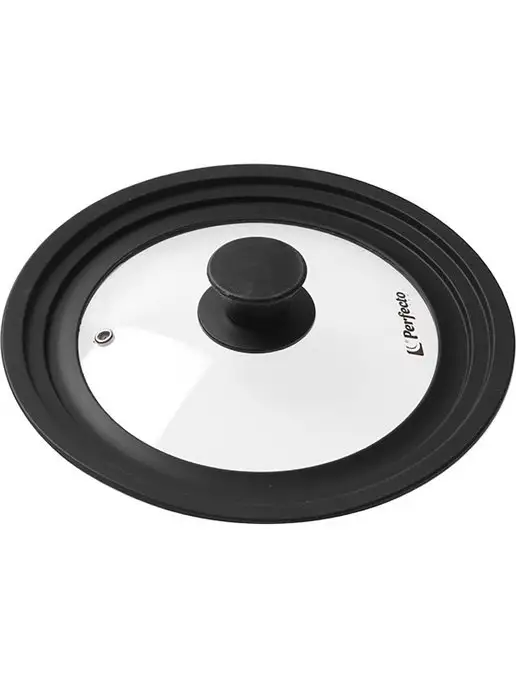 PERFECTO LINEA Крышка для сковороды с силиконовым ободом 24 26 28 см, черный, фото 4