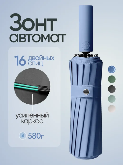 ARDECO Зонт автомат складной двухсторонний антиветер, вариант