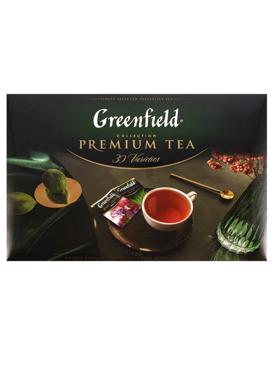 Greenfield подарочный набор 120. Greenfield Premium Tea collection, 120пак. Гринфилд 120 пакетиков ассорти. Чай Гринфилд 120 пакетиков. Набор Гринфилд подарочный 30 видов.