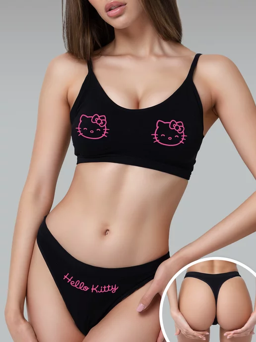 Комплект бюстгальтера Sanrio Hello Kitty Kawaii
