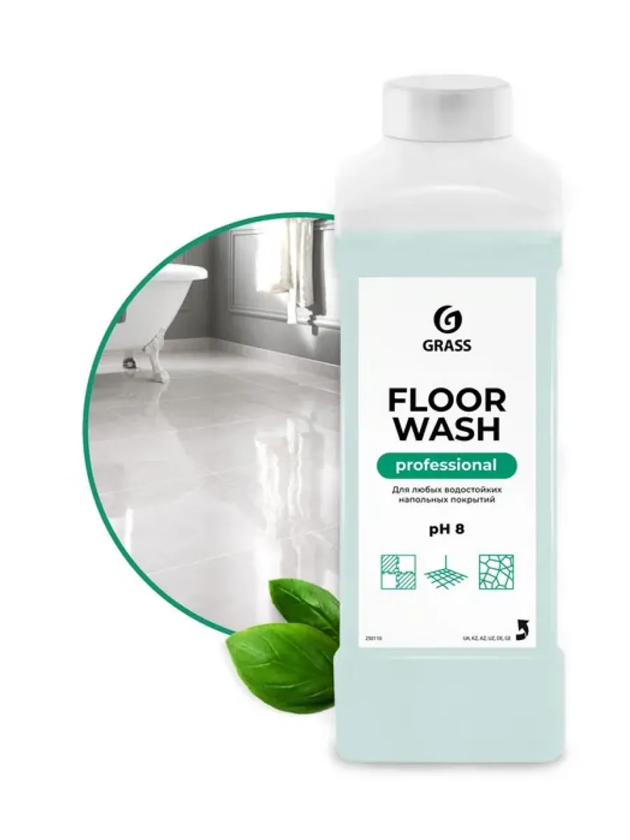 Средство для мытья полов Floor wash professional 1 л GRASS 160467546 купить  за 456 ₽ в интернет-магазине Wildberries