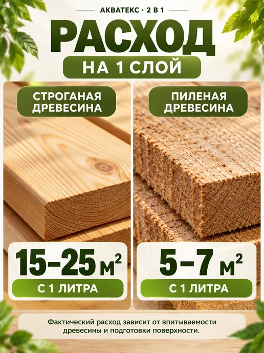 Акватекс Декоративная пропитка для дерева 2 в 1, вариант, фото 8