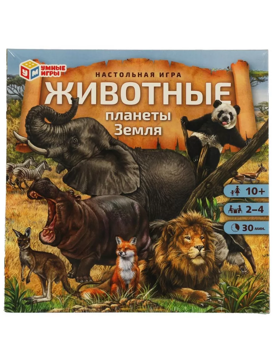 Игра Умка Животные планеты Земля 4680107955319 Игрушки Чижик 160504255  купить в интернет-магазине Wildberries