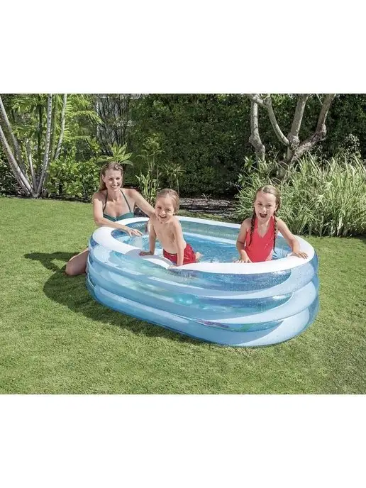 Intex Детский надувной бассейн 163х107х46см, 163x107x46 см, фото 2