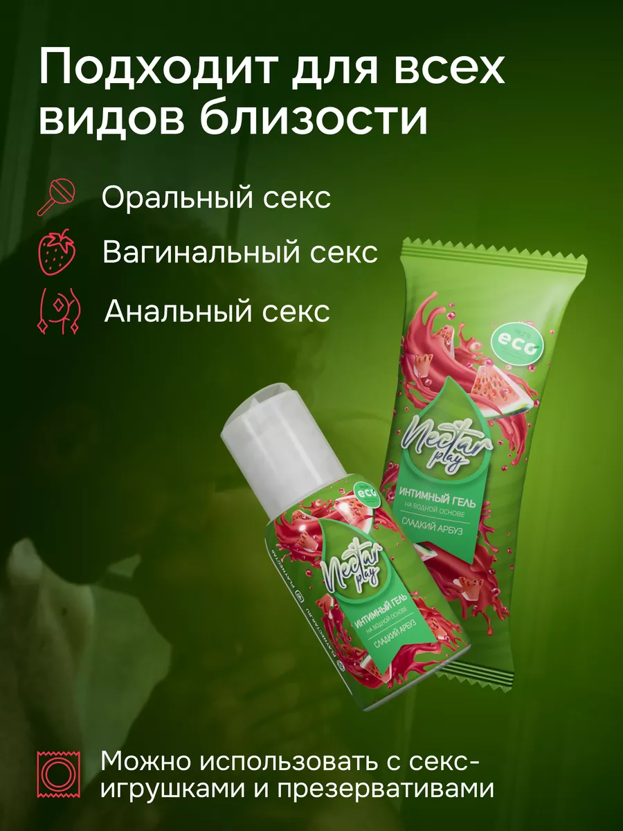 Интимная смазка на водной основе для взрослых, лубрикант PLAY NECTAR  160514440 купить в интернет-магазине Wildberries