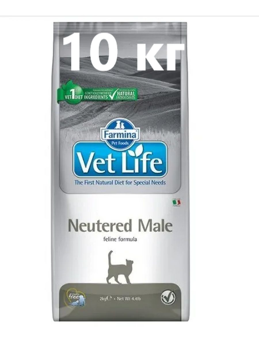 Корм vet life neutered male