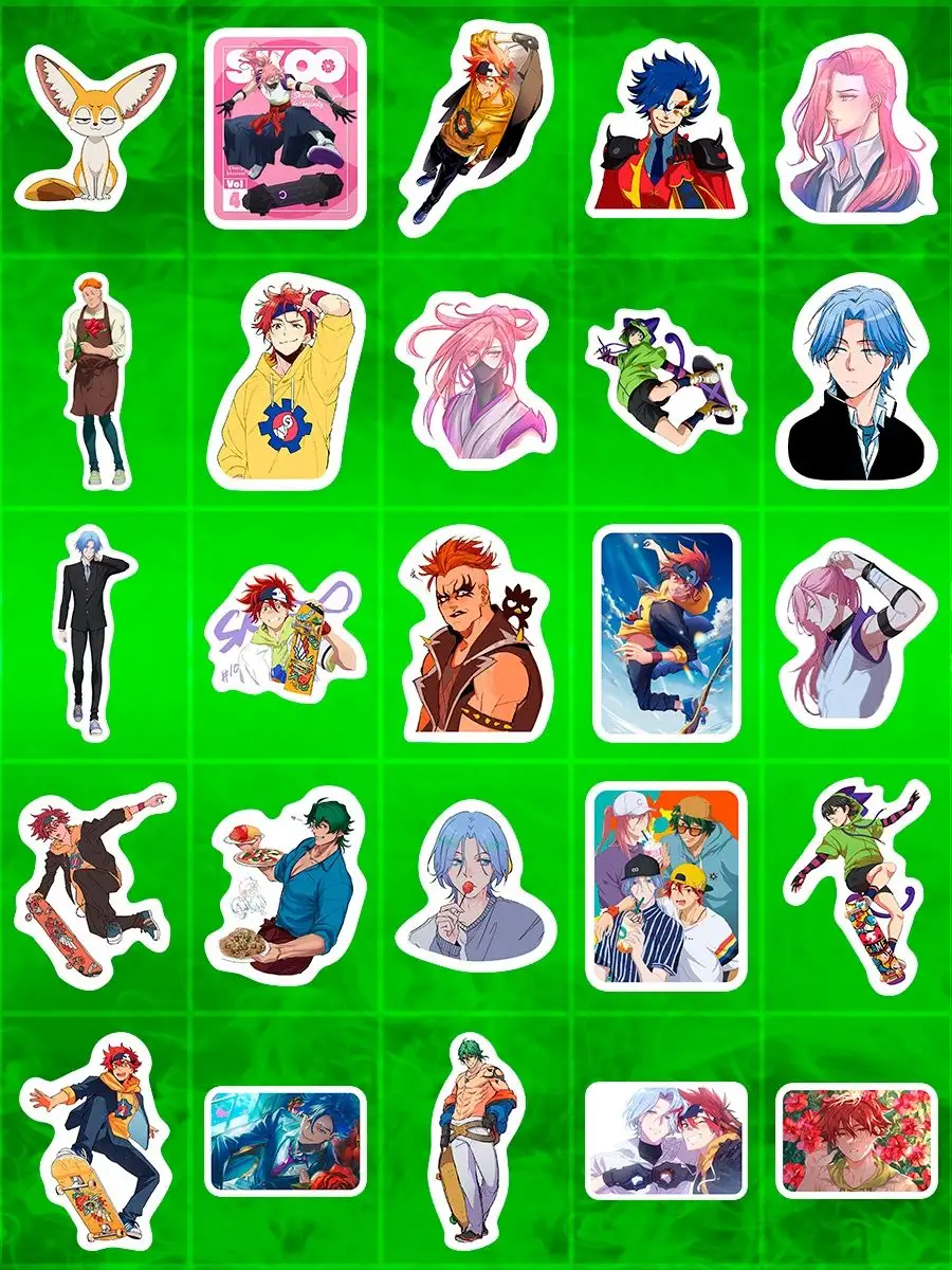 Стикеры наклейки на телефон манга аниме anime manga SK8 СК8 Sticker Rush  160575312 купить за 181 ₽ в интернет-магазине Wildberries