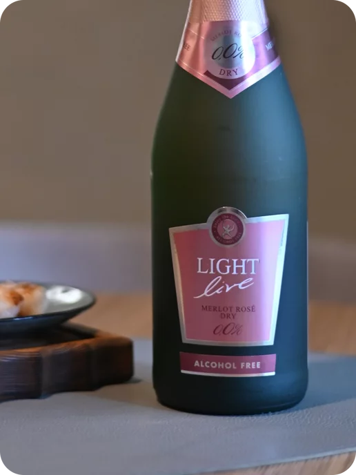 LIGHT LIVE Мерло Премиум шампанское безалкогольное сухое Германия, 750 мл, фото 7
