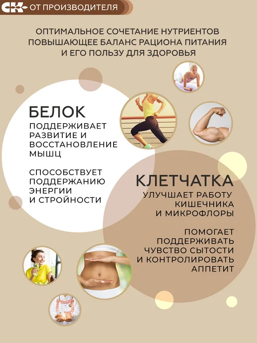 Сибирская клетчатка Готовый завтрак с белком Хрустлайт с шоколадом, 150 гр, 150 г, фото 3