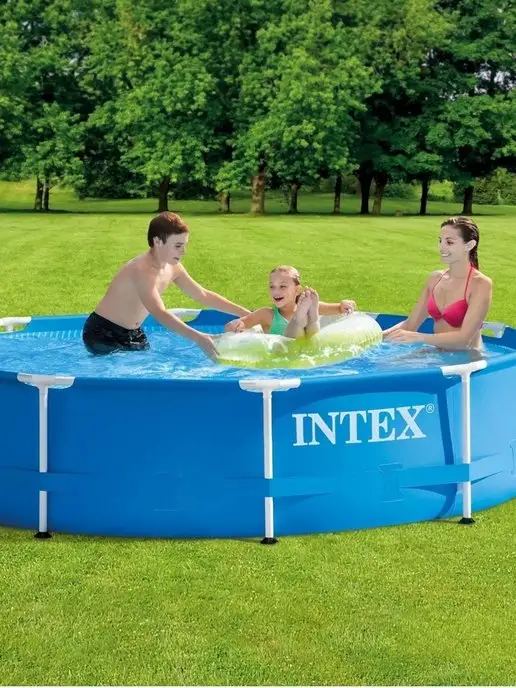 Intex Каркасный круглый бассейн 305х76 см Интекс 28200, синий, фото 2