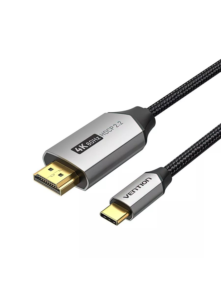 Кабель USB Type C - HDMI, 4K 60 Гц для монитора 1 метр Vention 160676543  купить за 1 174 ₽ в интернет-магазине Wildberries