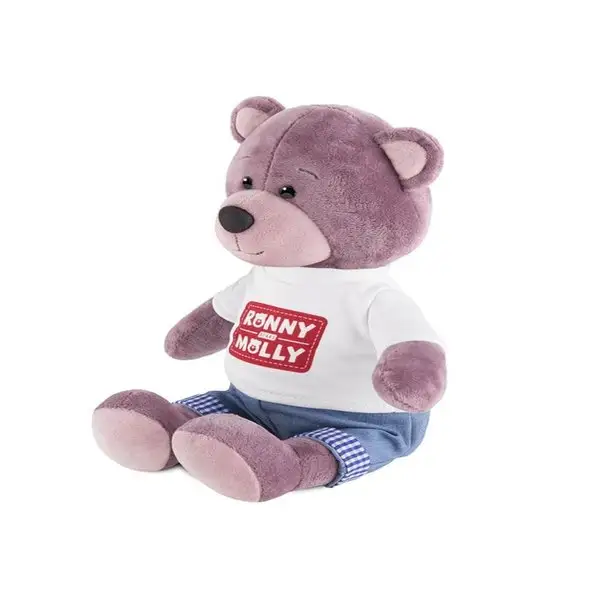 Мягкая игрушка "Мишка Ронни в футболке с логотипом"