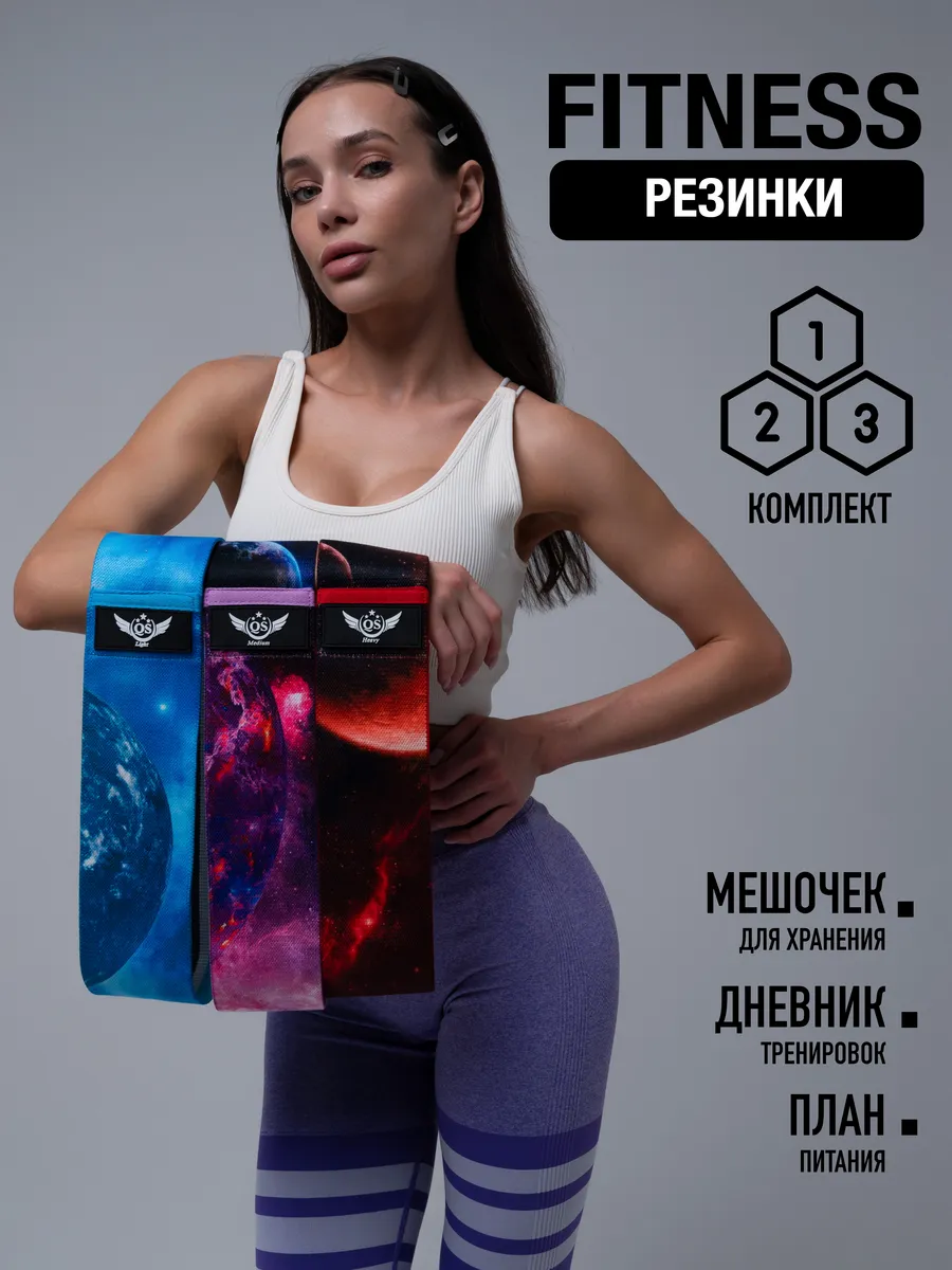 Фитнес резинки тканевые...
