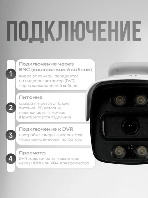 Ps-Link Камера видеонаблюдения AHD 5Мп AHD105C, белый, фото 6