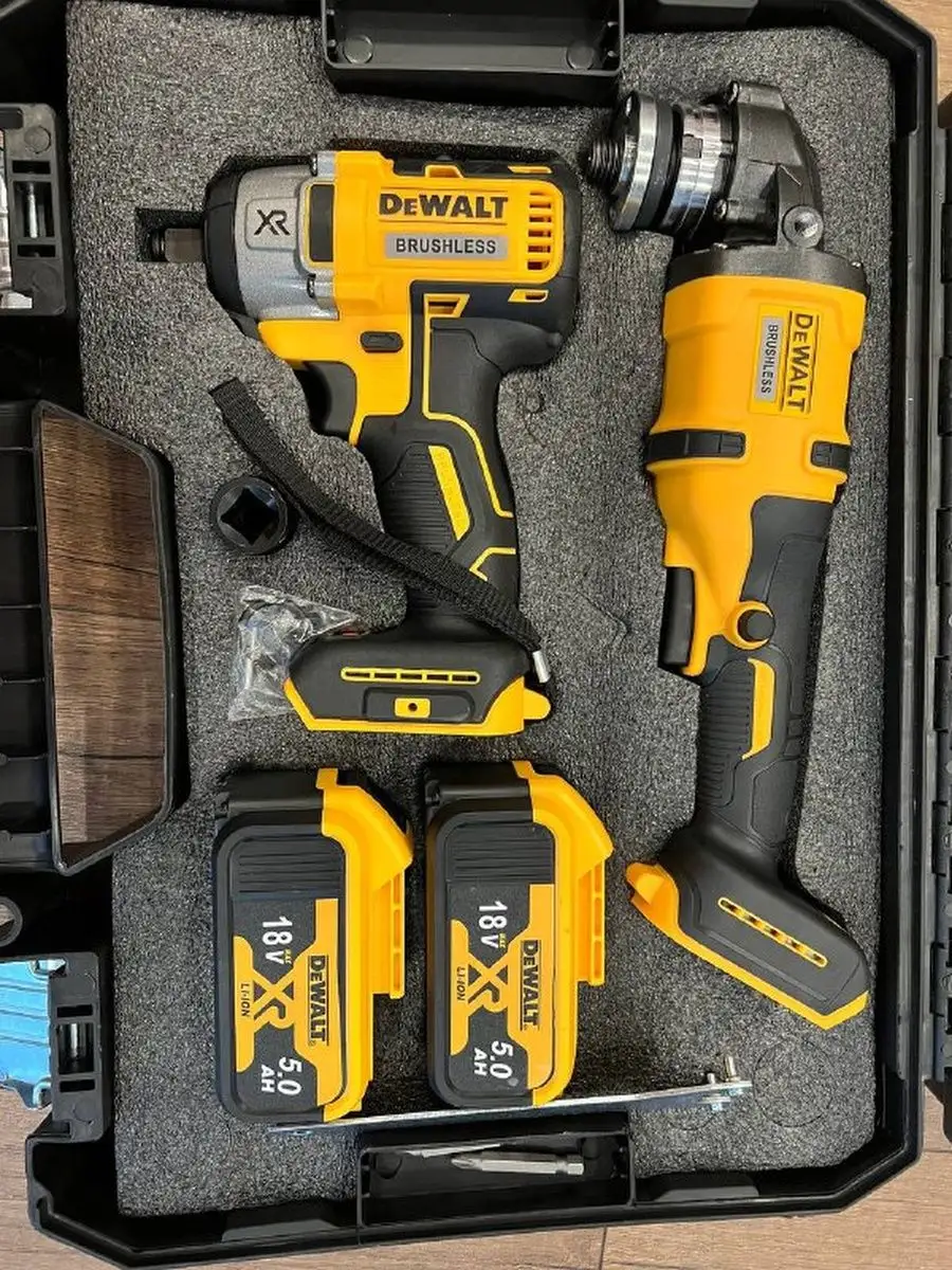 Набор инструментов Dewalt Гайковерт + Болгарка 125мм DEWALT 160764331  купить в интернет-магазине Wildberries