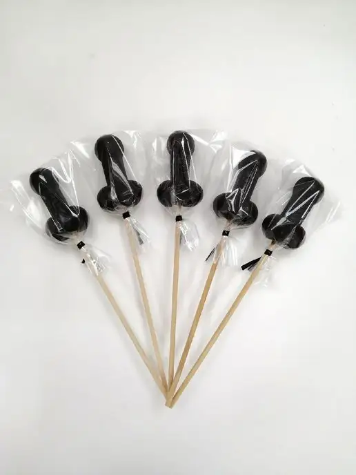 ArtCaramel Леденцы на палочке пенис 18+ черные, черный, фото 2
