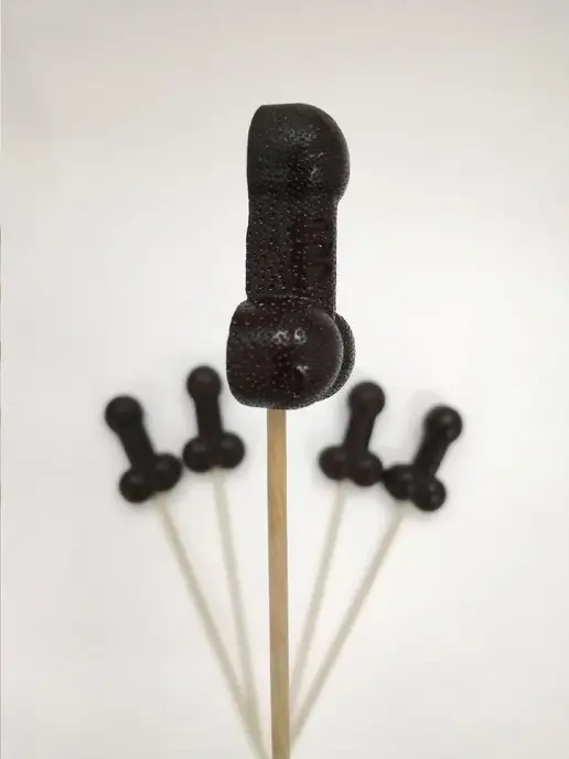 ArtCaramel Леденцы на палочке пенис 18+ черные, черный, фото 5