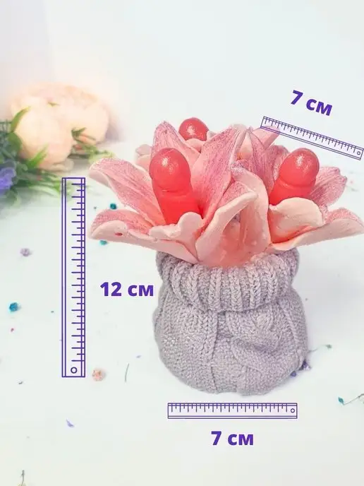рофлянчики Цветы из мыла букет член 18+ приколы, фиолетовый, фото 3