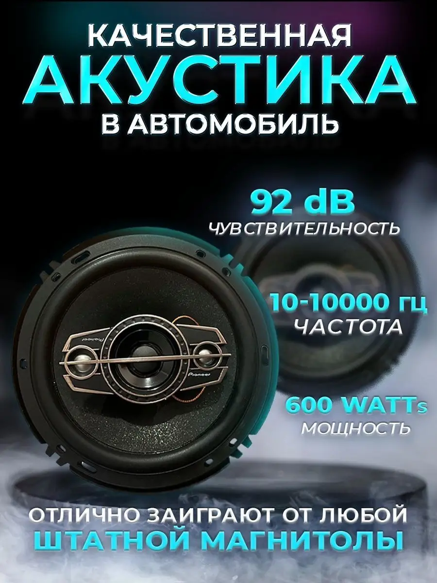 Колонки автомобильные в машину динамики для автомобиля 16 SmartElectronic  160788927 купить за 1 131 ₽ в интернет-магазине Wildberries