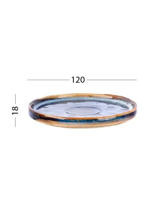 KunstWerk Блюдце фарфоровое серии Iris D 13,5 см, голубой, фото 3