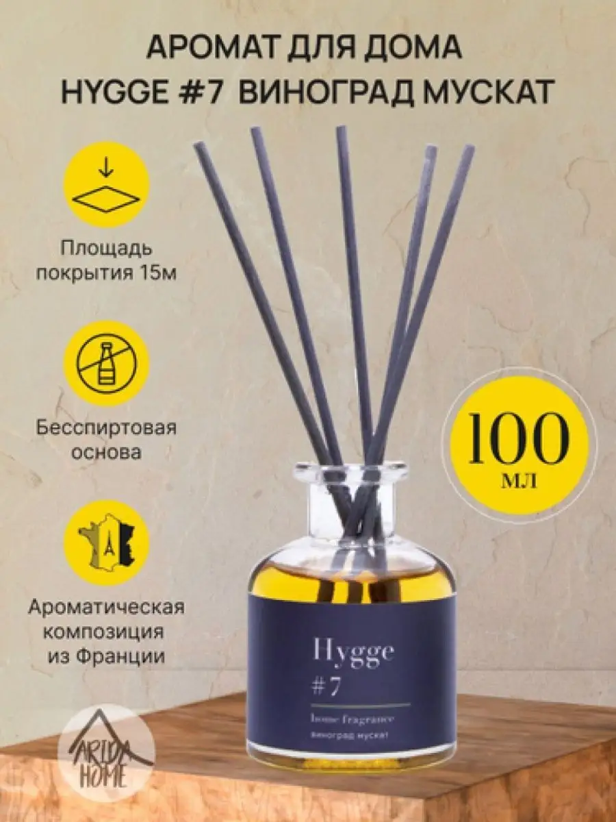 Аромадиффузор Hygge №7 Виноград мускат (100мл) ARIDA HOME 160817048 купить  за 1 683 ₽ в интернет-магазине Wildberries