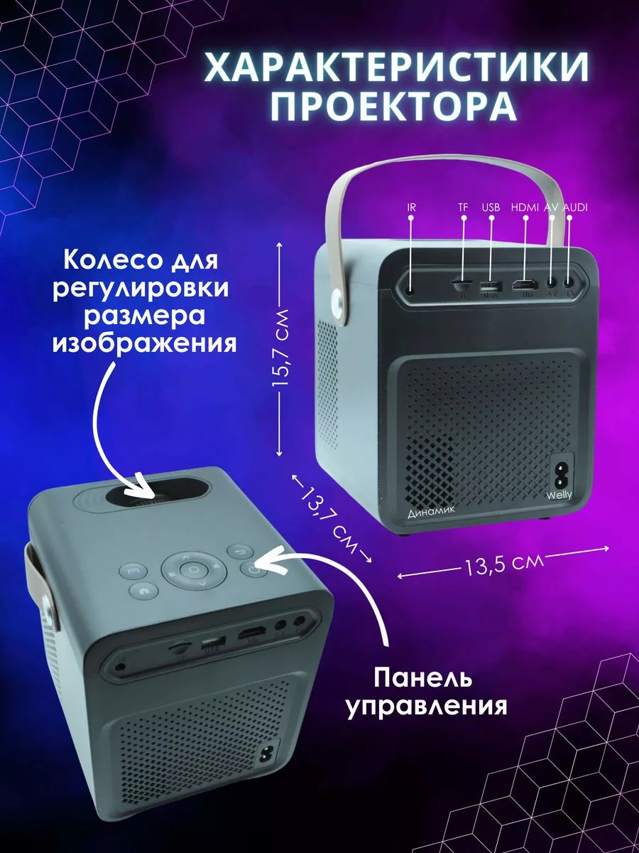 Мини проектор для дома со Smart TV Delight Store 160862359 купить в  интернет-магазине Wildberries