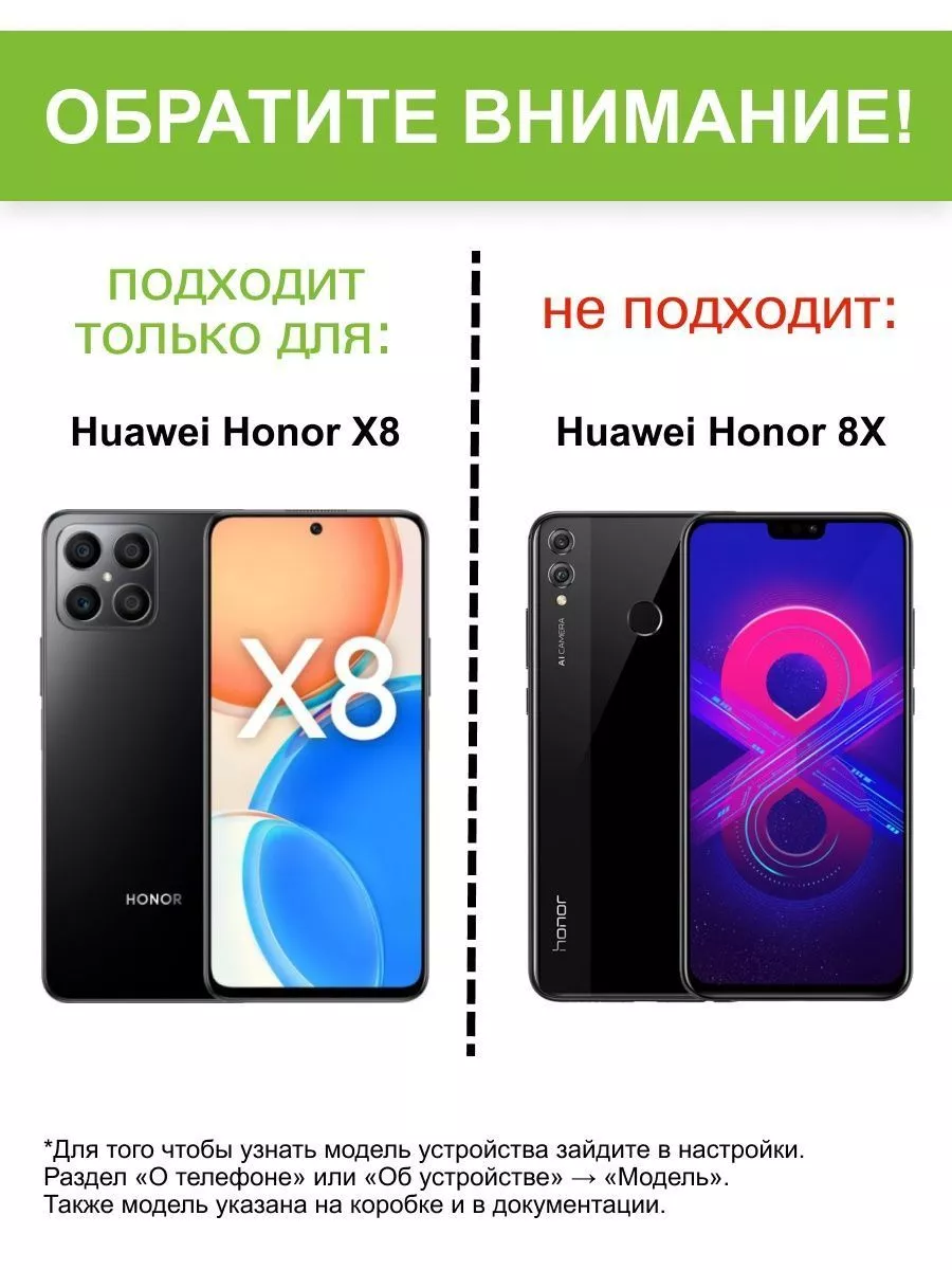 Чехол для Huawei Honor X8 4G, серия Clear КейсБерри 160890858 купить в  интернет-магазине Wildberries