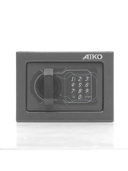 AIKO Сейф мебельный для денег и документов с кодовым замком, серый, в упаковке 6 кг, фото 2