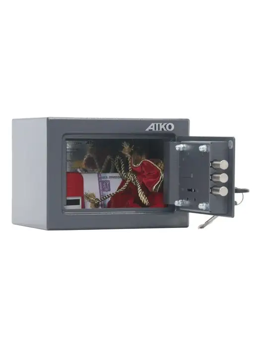 AIKO Сейф для денег и документов мебельный, серый, фото 2