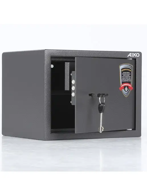 AIKO Оружейный сейф для пистолета с ключом, серый, в упаковке 6 кг, фото 5