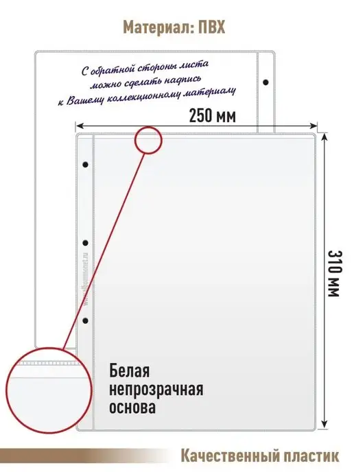 Альбоммонет Комплект 5 листов "PROFESSIONAL" на 1 ячейку, вариант, фото 2