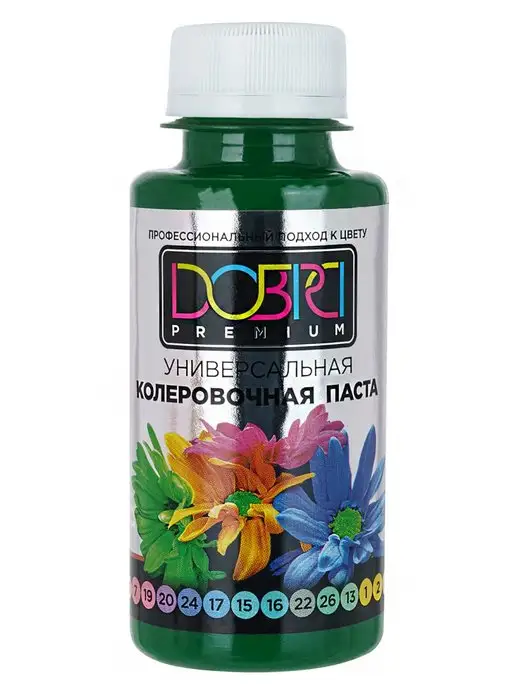 DOBRA Premium Колер зеленый салатовый колеровочная паста, зеленый, фото 5