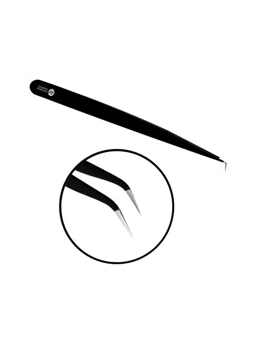 INNOVATOR COSMETICS Пинцет для ресниц ультратонкий (изогнутый), вариант, фото 2