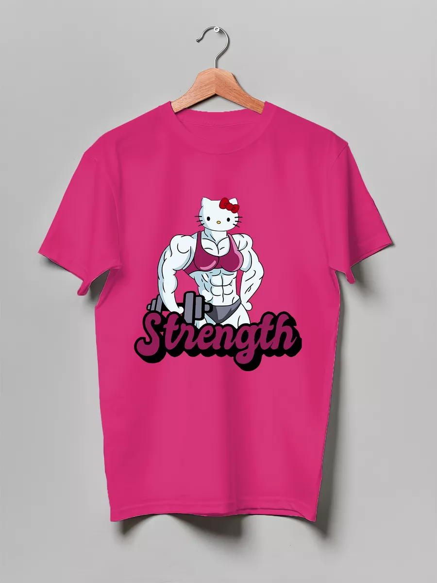 Футболка Жим Отжимания Спортзал Качок Strength Hello Kitty Nuobi my Style  160953991 купить за 997 ₽ в интернет-магазине Wildberries