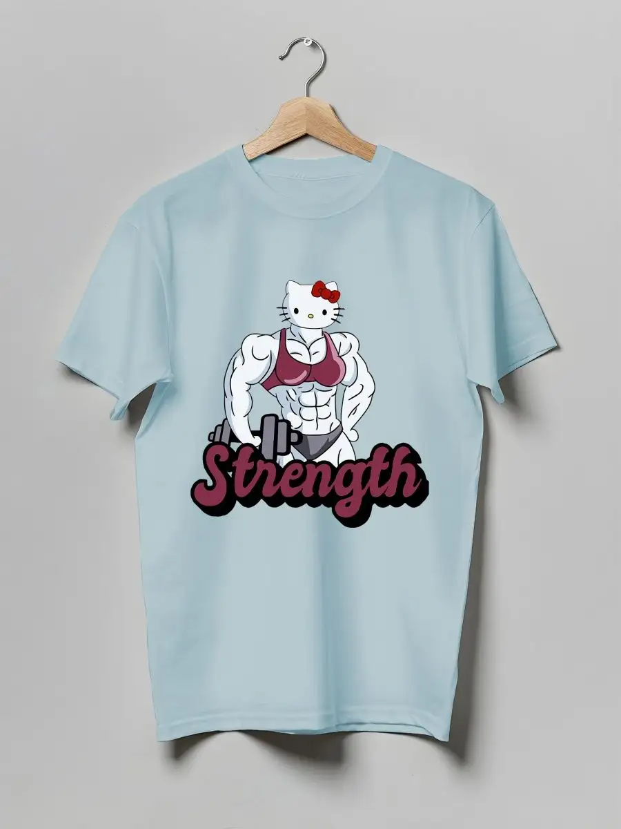 Футболка Жим Отжимания Спортзал Качок Strength Hello Kitty Nuobi my Style  160953992 купить за 1 039 ₽ в интернет-магазине Wildberries