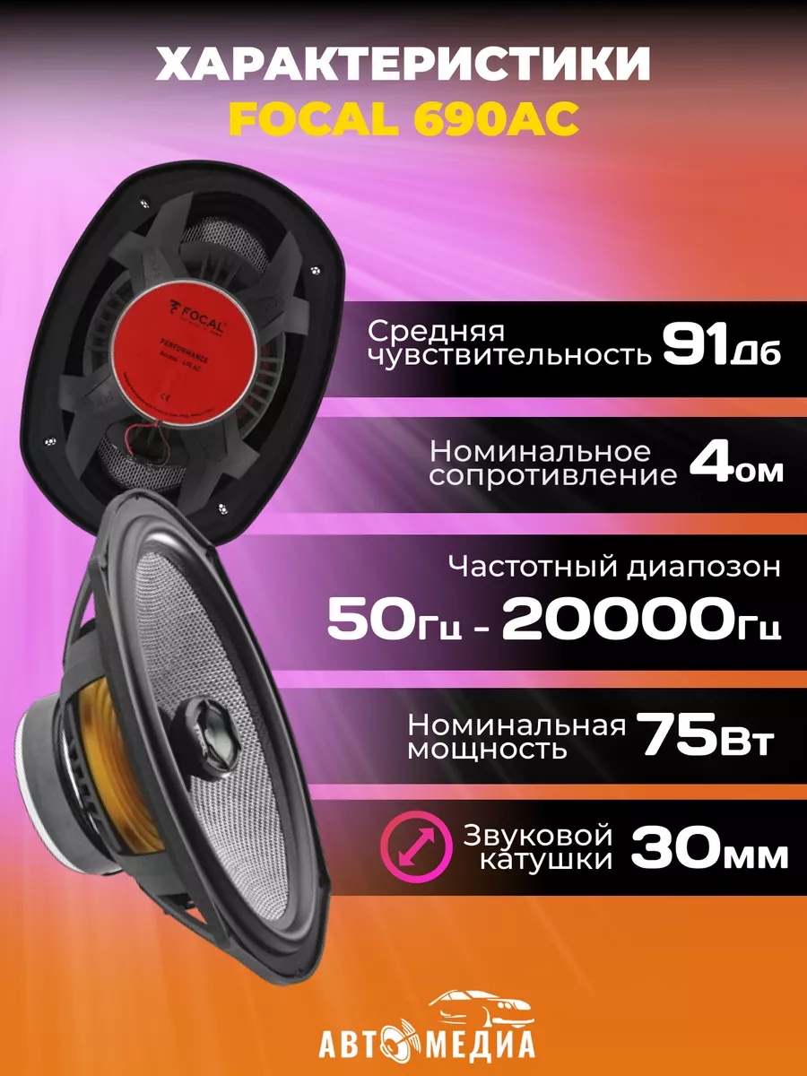 Колонки в машину Focal Access 690 AC Focal 160973567 купить за 12 379 ₽ в  интернет-магазине Wildberries