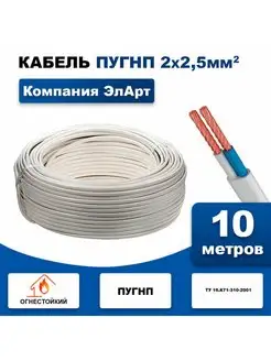 Провод ПУГНП 2х2.5 мм2, провод пугнп, силовой медный, 10м 160980230 купить за 510 ₽ в интернет-магазине Wildberries