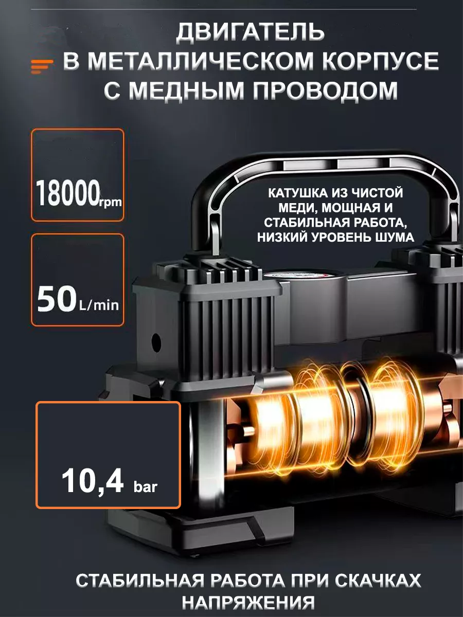 Компрессор автомобильный от прикуривателя воздушный НаАвто 161055558 купить  за 831 ₽ в интернет-магазине Wildberries