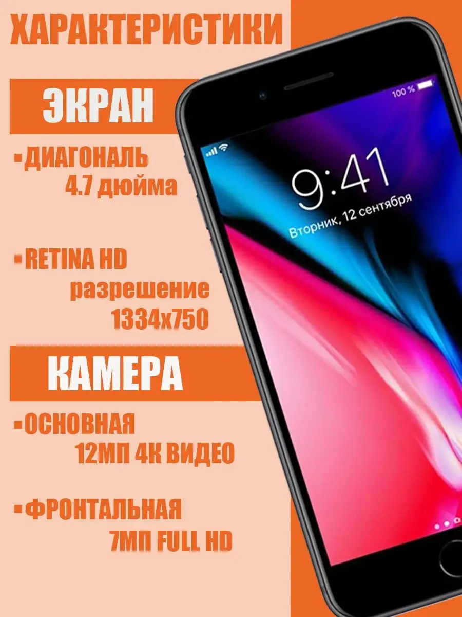 Смартфон iPhone 8 64GB АЙФОН 161089332 купить в интернет-магазине  Wildberries