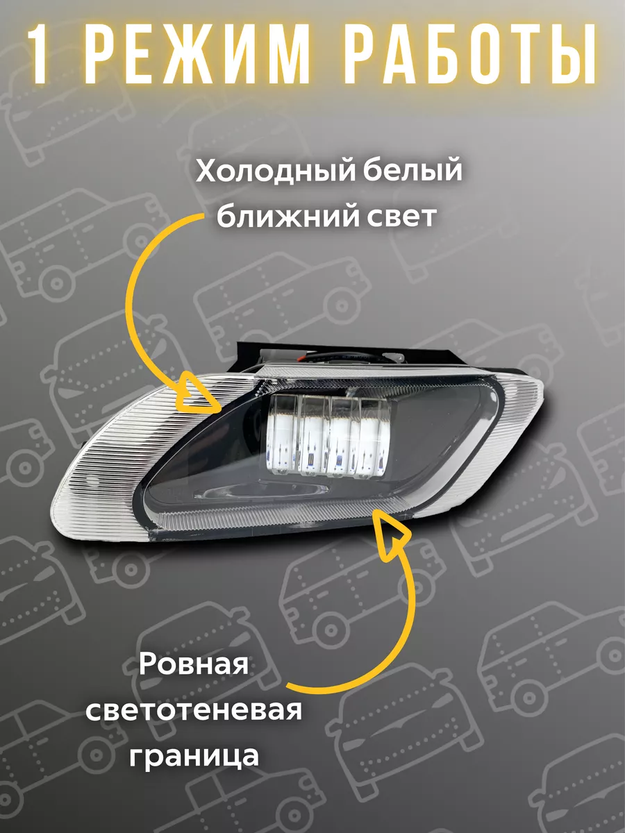 LED ПТФ 50W Дэу Нексия Качественный Автосвет 161092815 купить за 2 856 ₽ в  интернет-магазине Wildberries