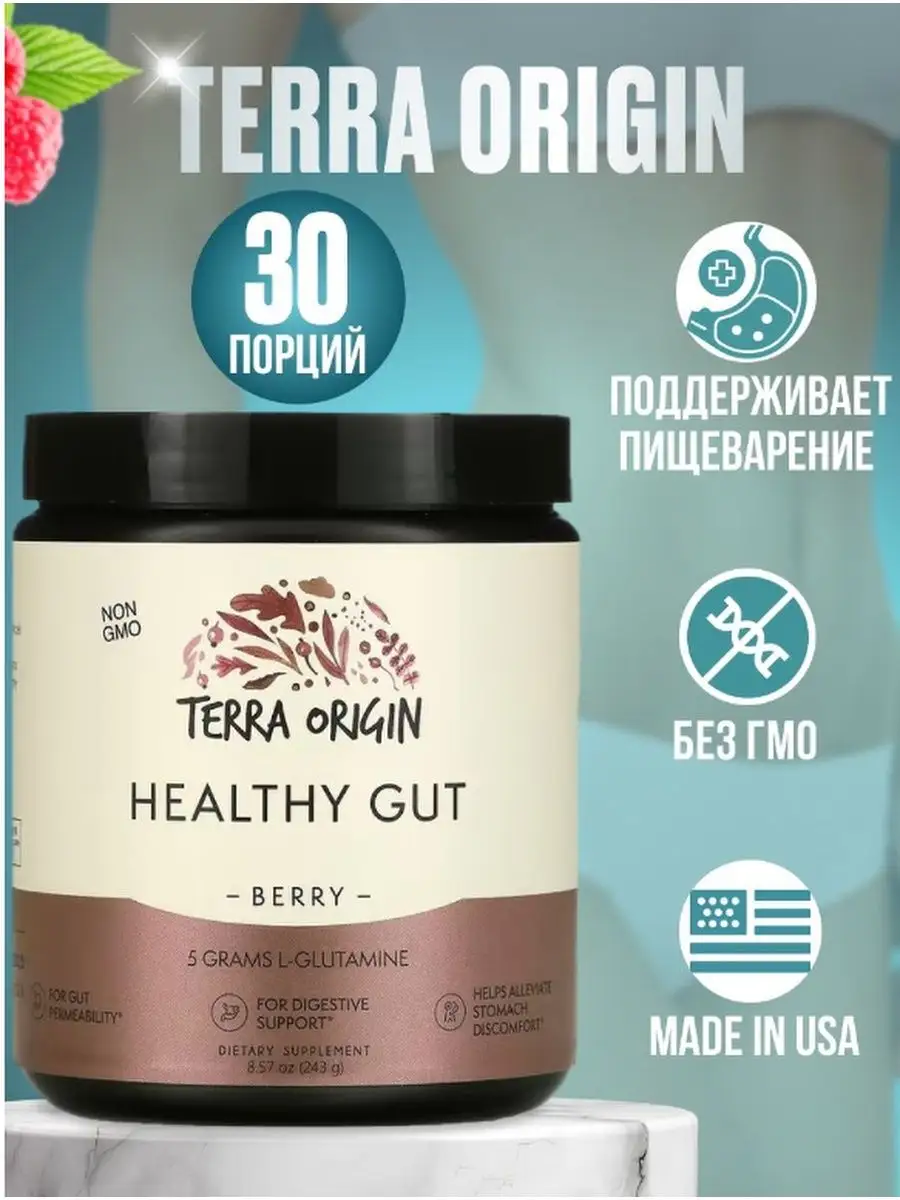 Healthy Gut для желудка и кишечника терра оригин berry Terra origin  161097394 купить за 4 165 ₽ в интернет-магазине Wildberries