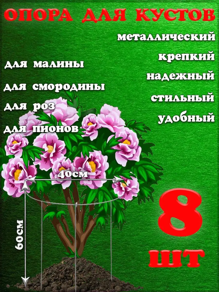 Опора для кустов Смородина 80 х 50 см - купить с доставкой на дом в СберМаркет