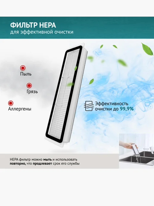 DOCTOR FILTERS Фильтр для пылесоса Xiaomi Dreame D9 F9 Pro L10 Pro, белый, фото 2