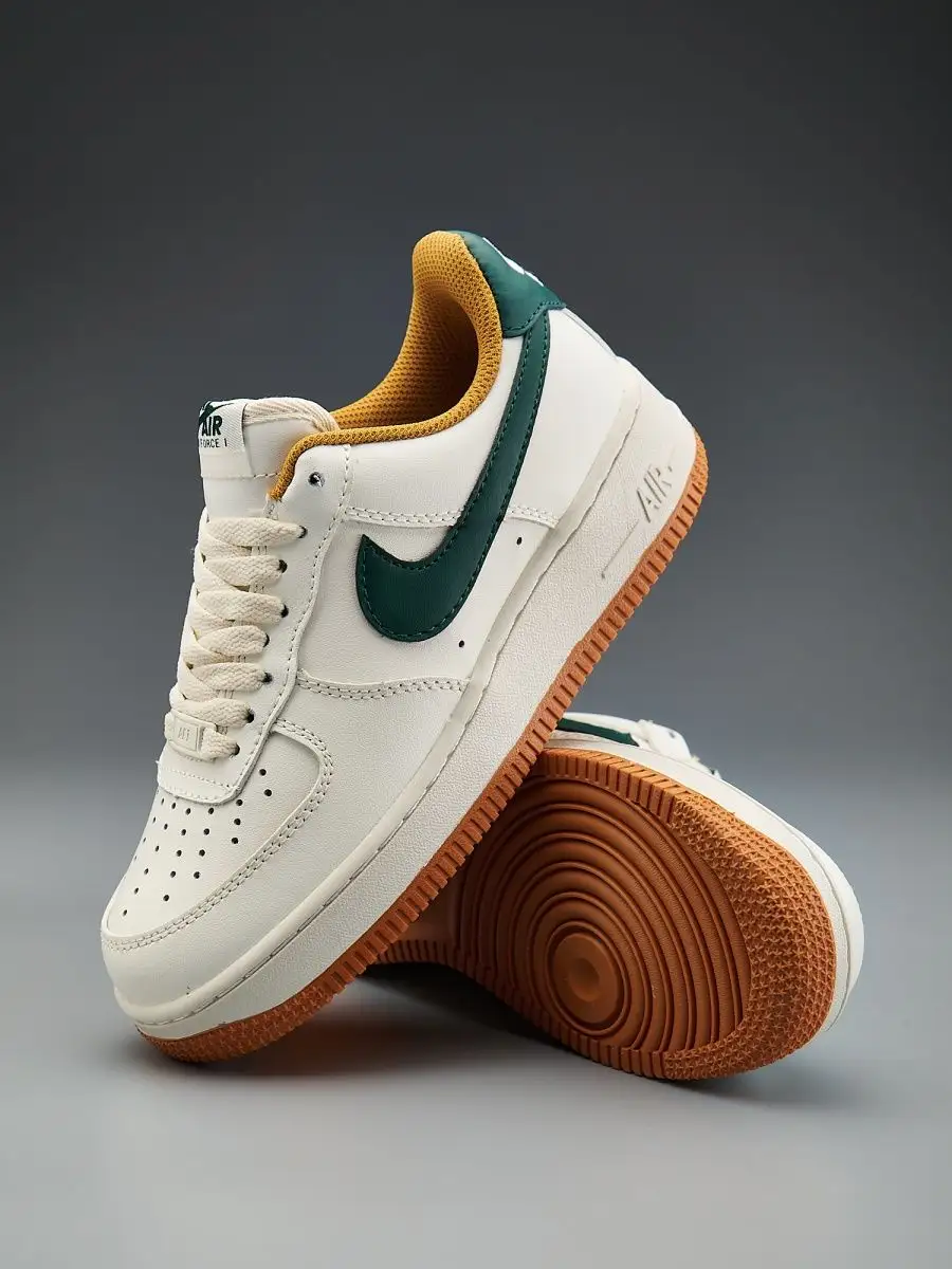 Кроссовки кожаные демисезонные Nike Air Force 1 Nike 161175040 купить за 4  480 ₽ в интернет-магазине Wildberries