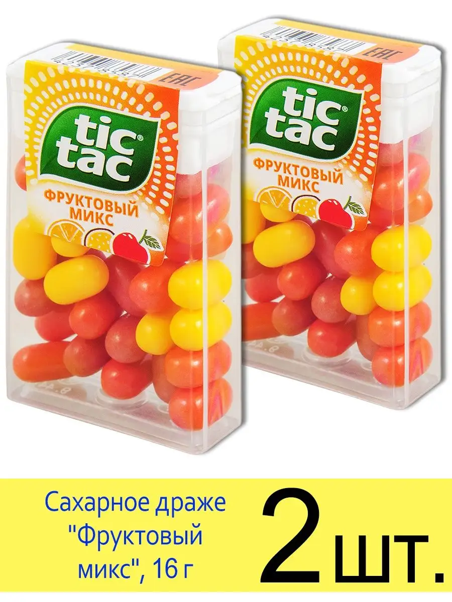 Tic Tac Конфеты драже Тик Так Фруктовый микс, 16 г